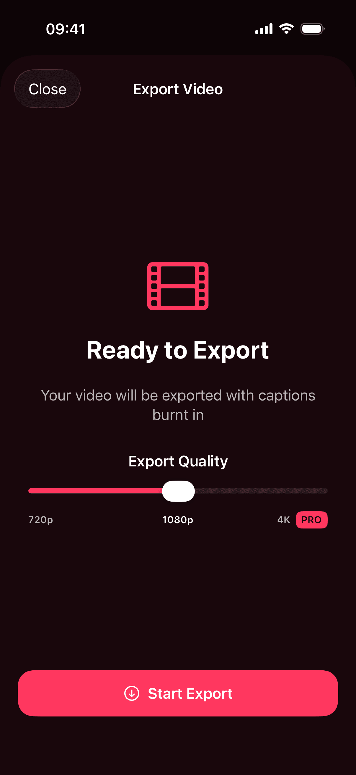 4K export settings